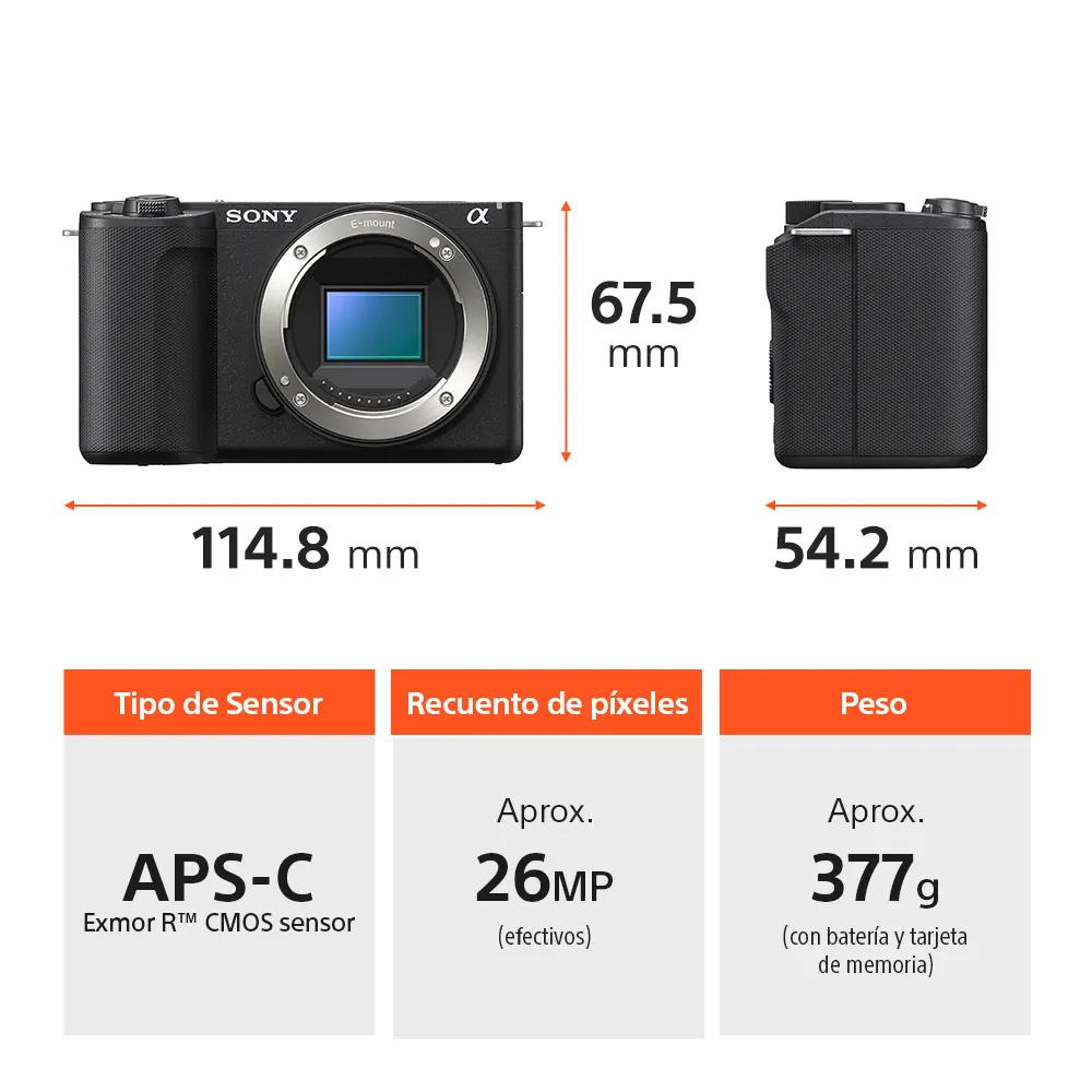 SONY ALPHA ZV-E10 ll CON LENTE ZV-E10 ll SELP16502 - Image 2