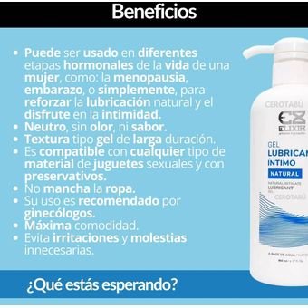 GEL LUBRICANTE ÍNTIMO NATURAL ELIXIR 500ML - Image 3